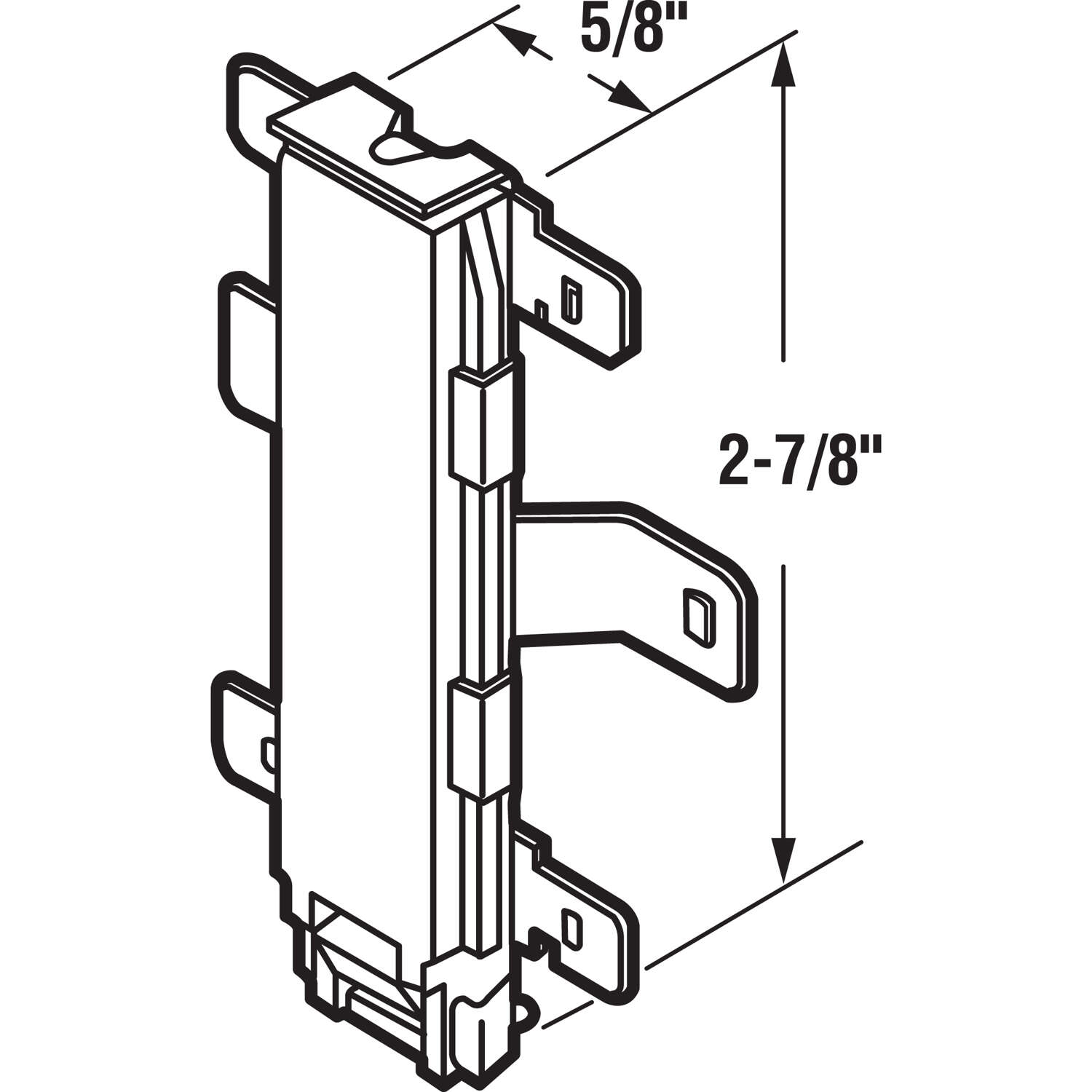 Prime-Line Zinc-Plated Gold Steel Door Guide 2 pc