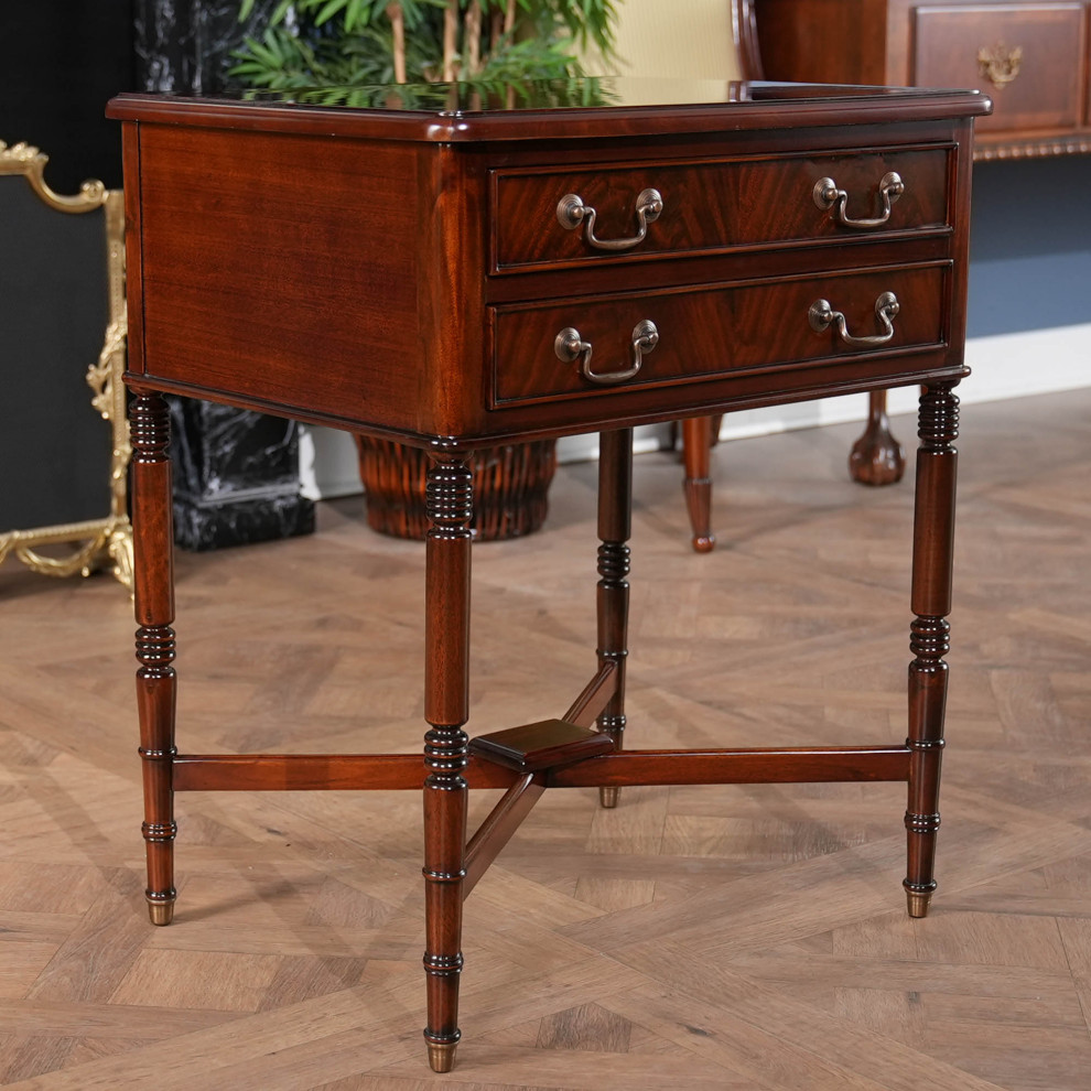 Mahogany Turned Leg Table   Traditional   Side Tables And End Tables   by Niagara Furniture  Houzz