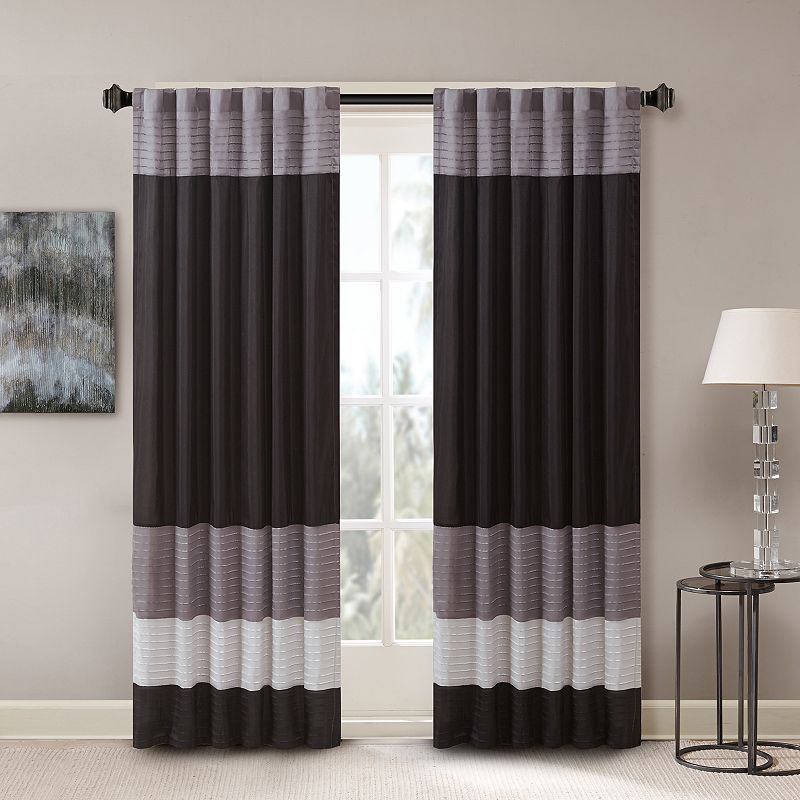 Madison Park Eastridge Light Filtering 1-Panel Rod Pocket Window Curtain - 50'' x 84''