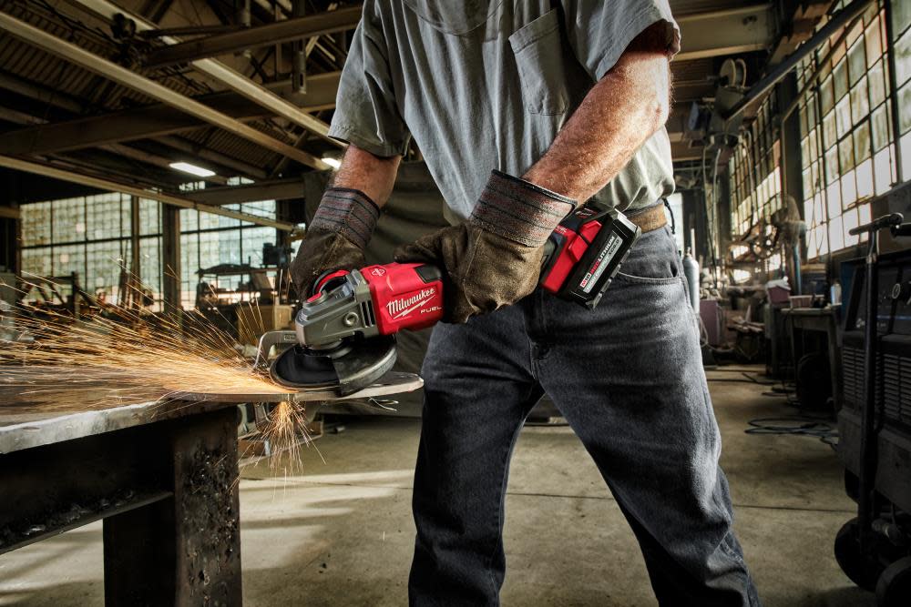 Milwaukee M18 FUEL 4 1/2-6 Lock On Braking Grinder with Slide Switch Bare Tool Reconditioned