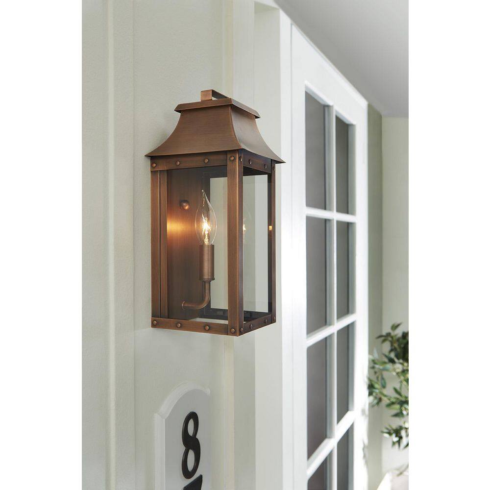 Acclaim Lighting Manchester Collection 1-Light Copper Patina Outdoor Wall Lantern Sconce 8413CP