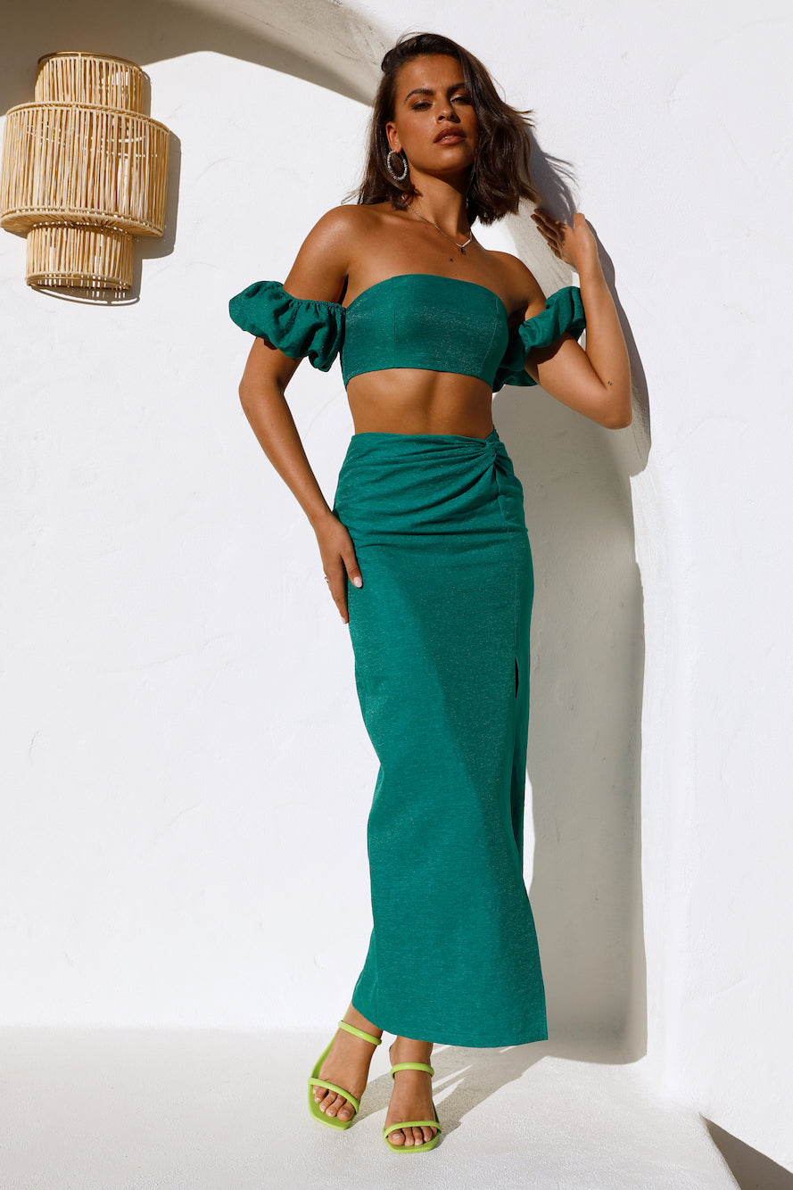 My Love Dive Maxi Skirt Green