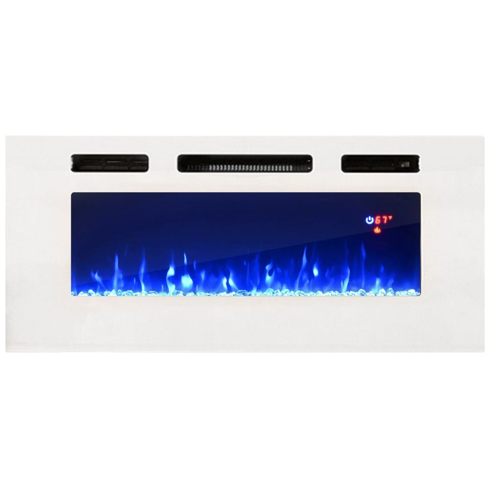 Komi WH03 Electric Fireplace Modern Wall Unit Entertainment Center