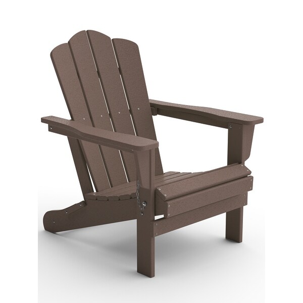 Classic Plastic Folding Outdoor Adirondack Chair Set Of 2