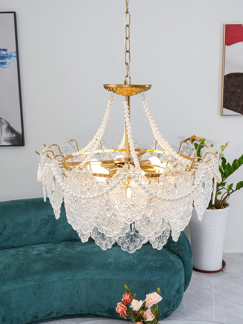 Pearls Glass Chandelier