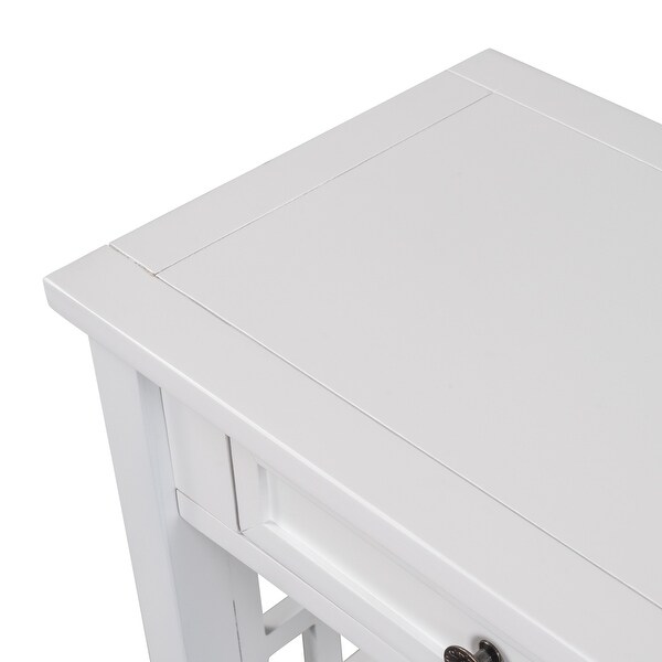 Modern Console Table Side Table with 4 Drawers and 1 Shelf