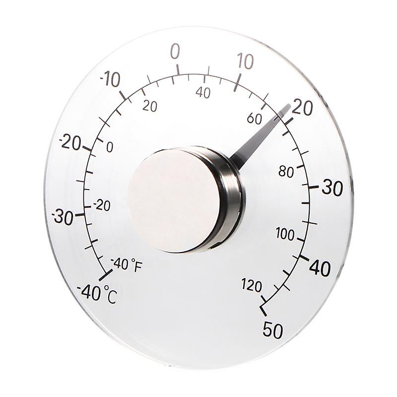 Thermometer Temperature Transparent Clear Outdoor Window Thermometer Clock Weather Tool