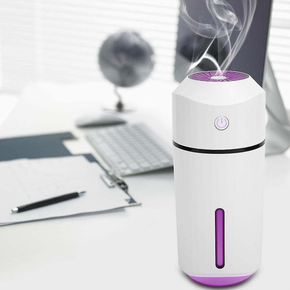 Portable LED Mini USB Humidifier Air Purifier Diffuser Office Home Car Air Freshener(White)