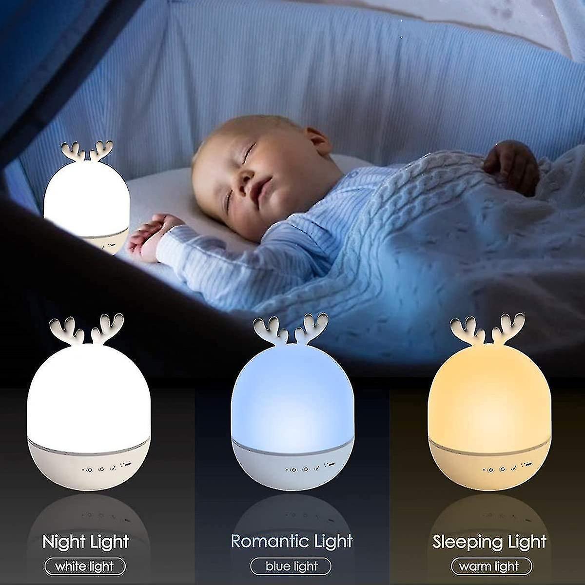 Baby Projector Night Light， Led Child Night Light Musical Light Lamp 360 Rotation