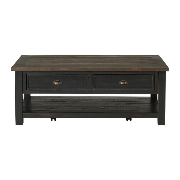 The Gray Barn Downington Solid Wood 2-drawer Coffee Table