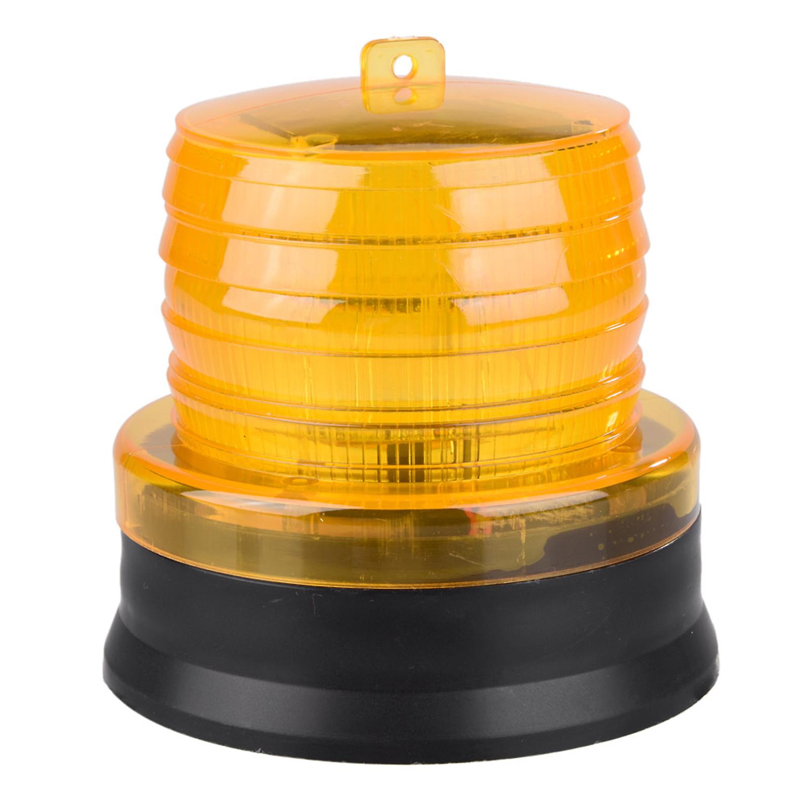 2v  Solar Flashing Strobe Beacon Emergency Led Warning Light Car Auto Lamp Yellow