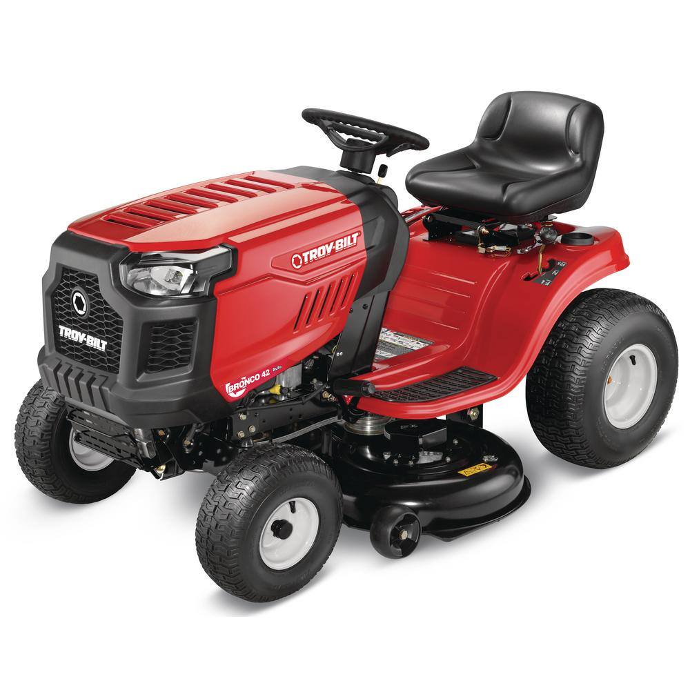 Troy-Bilt Bronco 42 in. 19 HP Briggs and Stratton Engine Automatic Drive Gas Riding Lawn Tractor Bronco 42