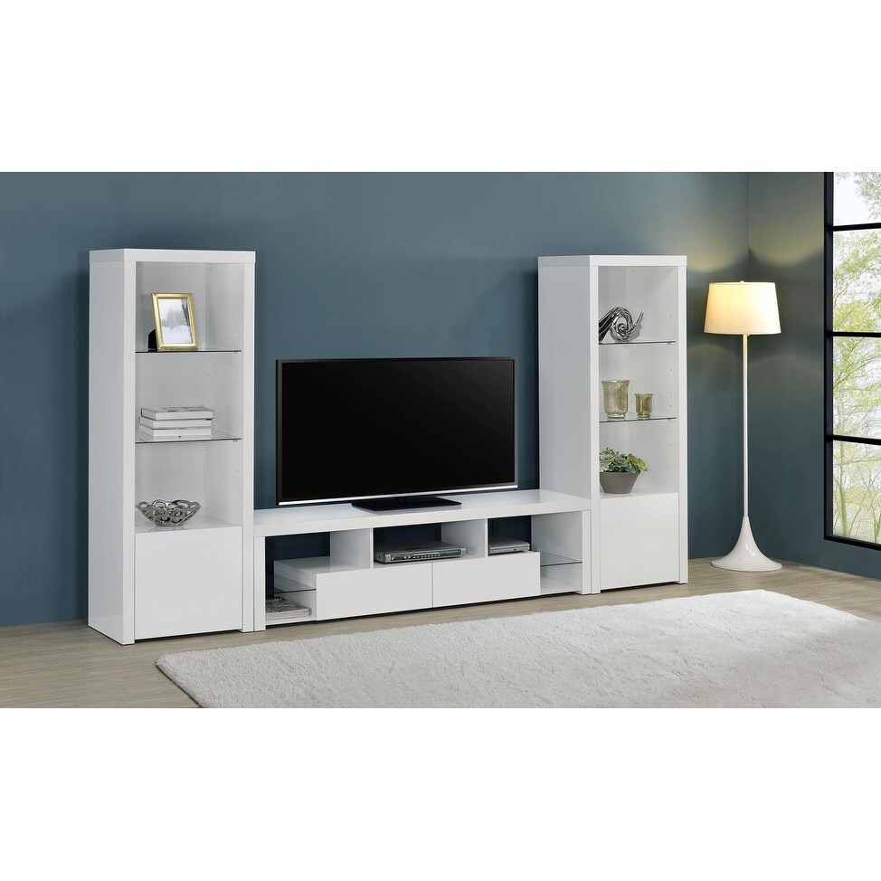 Coaster Furniture Jude 3 Piece Entertainment Center With 71\