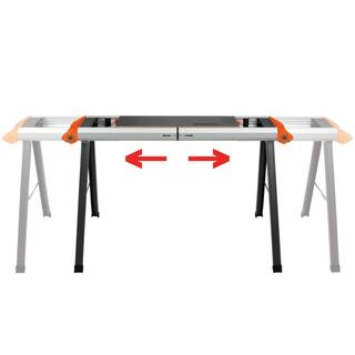 PROTOCOL 70 in. x 29 in. Expandable Lightweight Aluminum Sawhorse with 500 lbs. Capacity SAW70