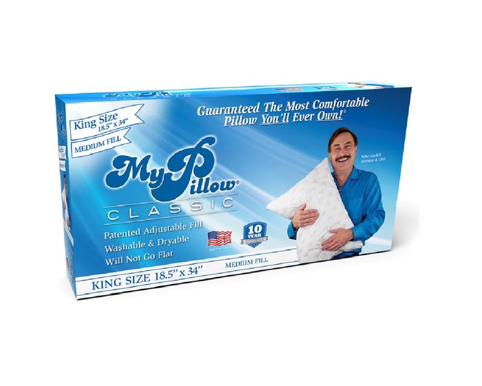 MyPillow King Classic， Medium Fill Pillow - MP-KG-MF