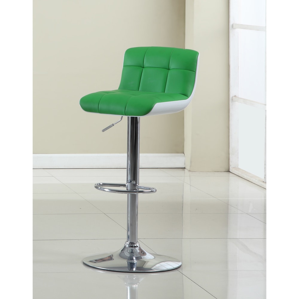 Brek Contemporary Faux Leather Swivel Barstool by Furniture of America