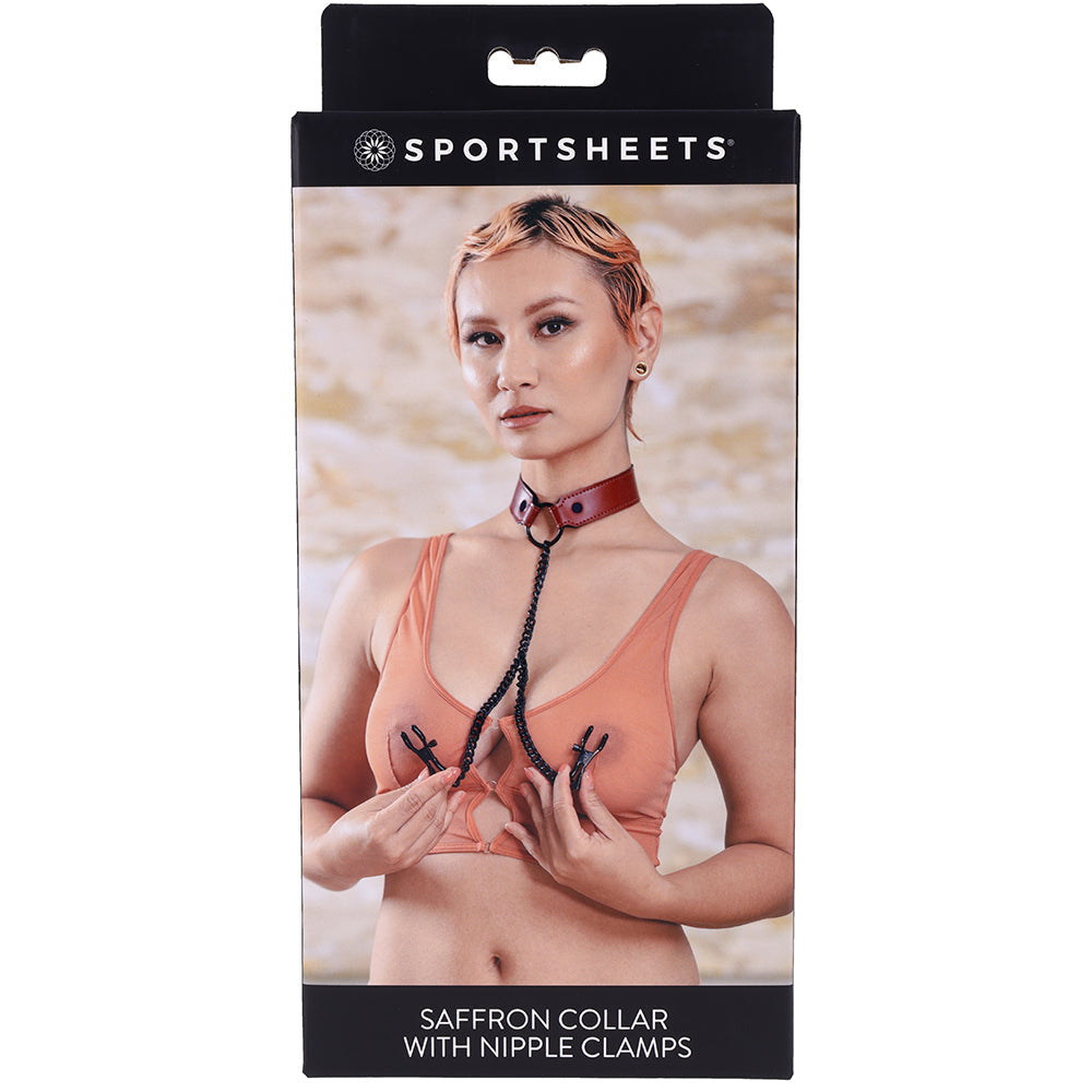 Saffron Collar with Nipple Clamps