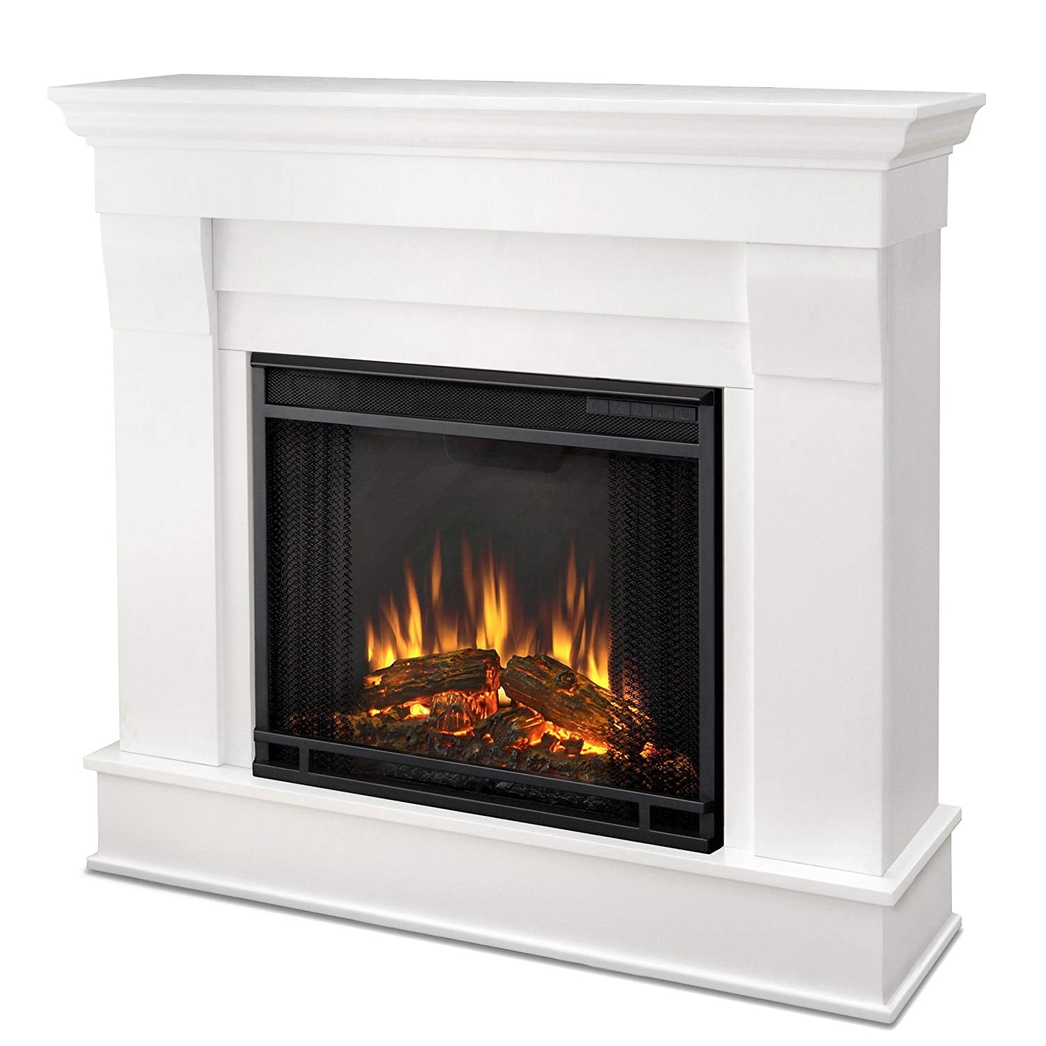 Chateau Electric Fireplace in White by Real Flame