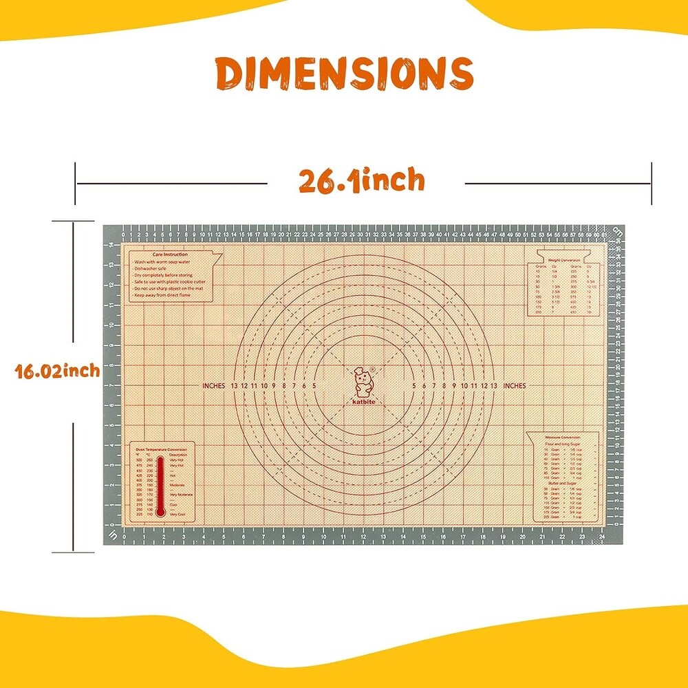 Katbite Large Baking Mat Set  Reusable Nonstick Bakeware Mats for Cookies