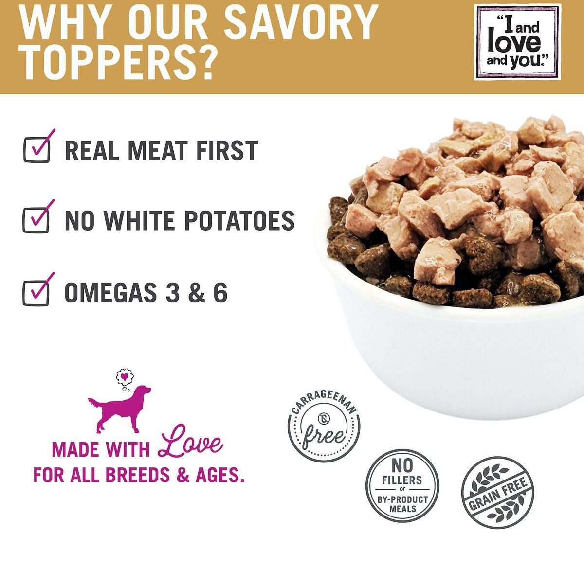 I and Love and You Top That Boost Duck Recipe Grain-Free Dog Food Topper