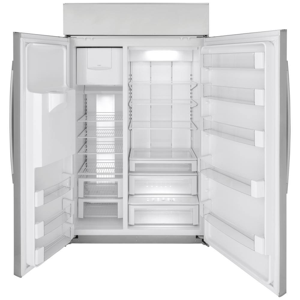 GE Profile Profile 28.7 cu. ft. Smart Built-In Side by Side Refrigerator in Stainless Steel PSB48YSNSS