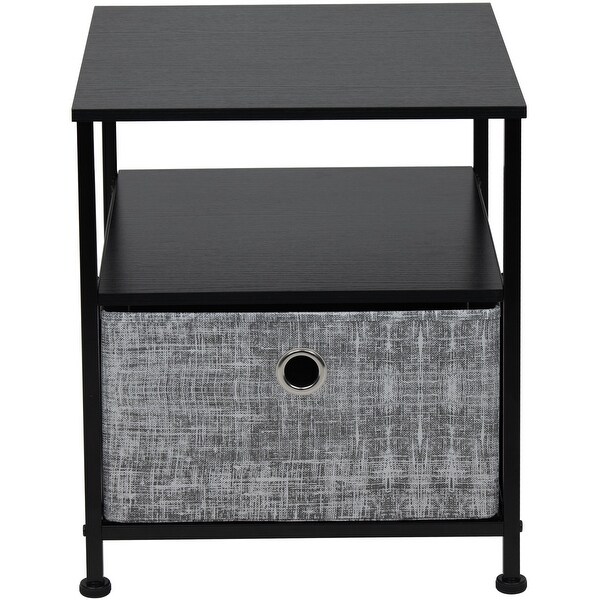 Nightstand 1-Drawer Shelf Storage - Bedside Furniture End Table Chest - - 30821853