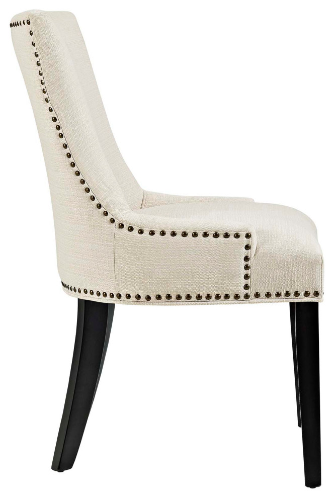 Beige Marquis Dining Chair Fabric Set of 4   Transitional   Dining Chairs   by Homesquare  Houzz