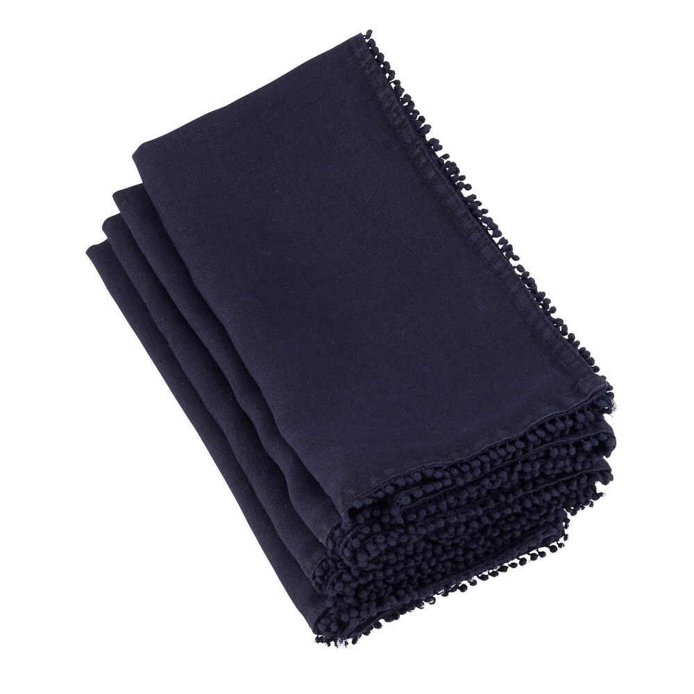 Table Napkins With Pom Pom Design (Set of 4)   20\