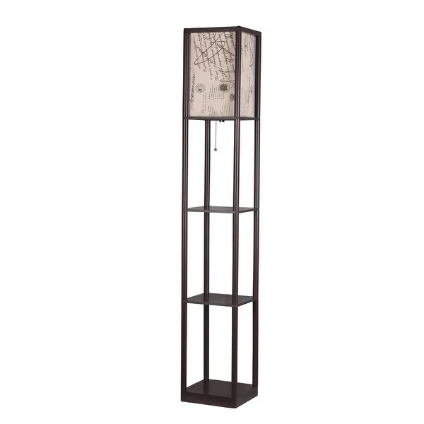 Adesso Script Floor Lamp Shelf