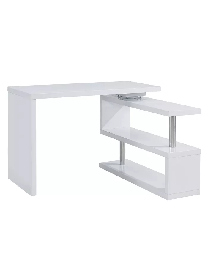 Southern Enterprises Tara Multifunctional Corner Desk with Shelves