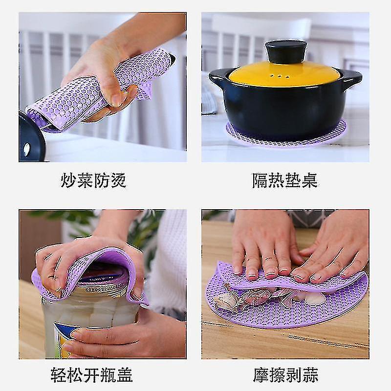 Multi-function Coaster Slip Anti-pad 18cm Round Heat-resistant Honeycomb Silicone Coaster Kitchen Tools Holder Mats