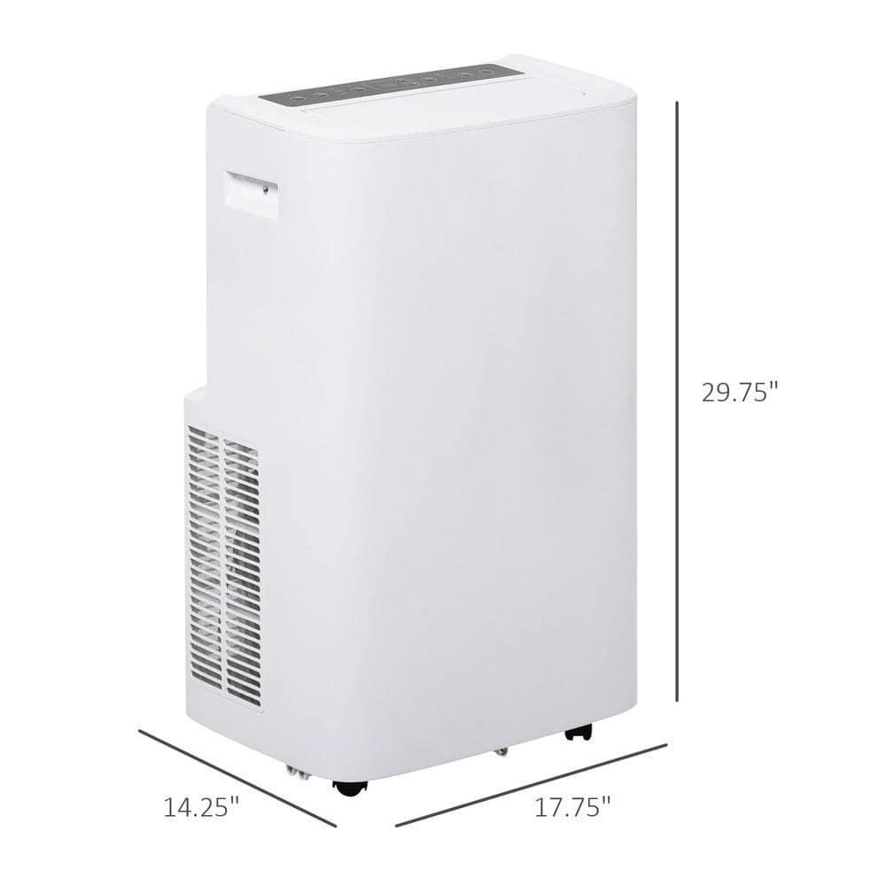 HOMCOM 12000 BTU Portable Air Conditioner with Cooling Dehumidifying Ventilating Function Remote Control and LED Display