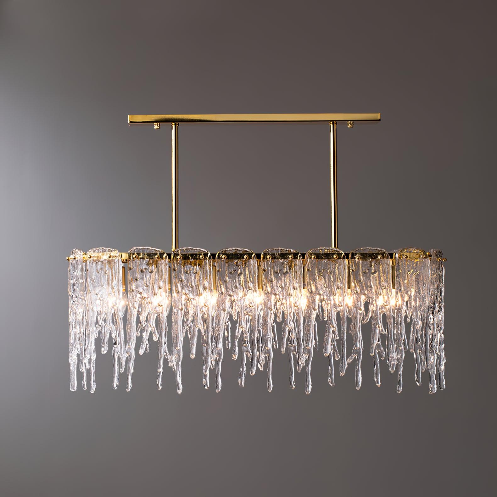 Rectangular Icicle Glass Chandelier