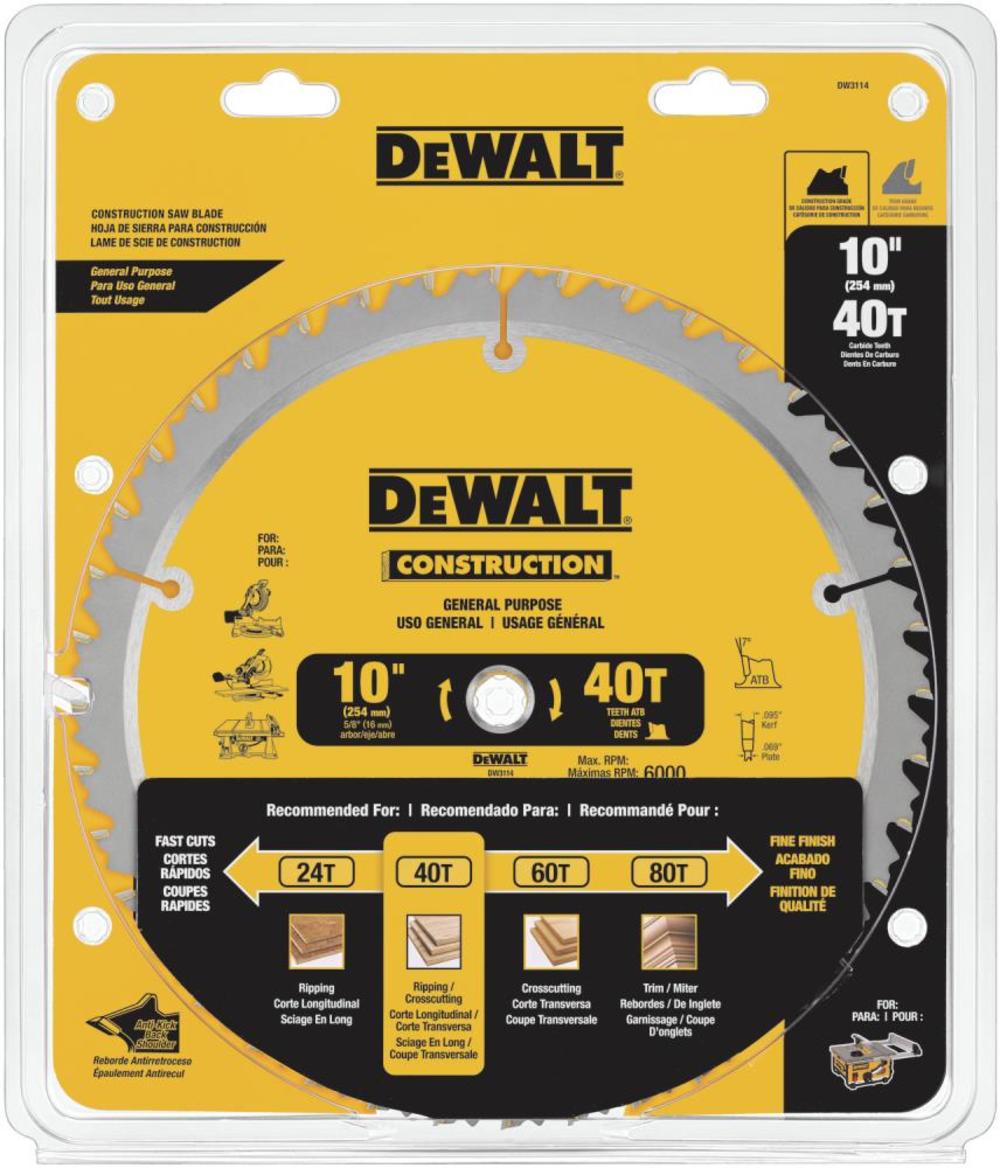 10-in 40T General Purpose Blade ;