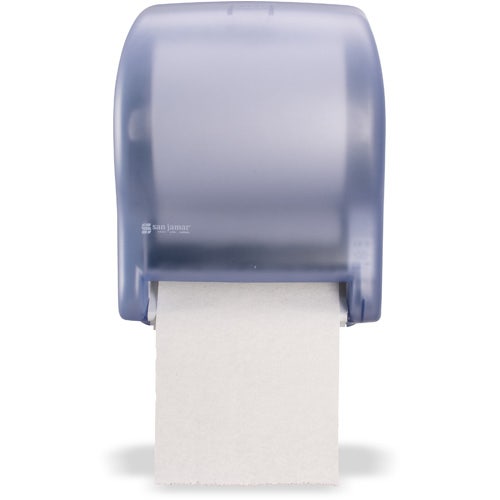 San Jamar T8000TBL Tear-N-Dry Essence Hands Free Roll Towel Dispenser， Artic Blue