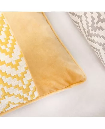 Homey Cozy Hannah Chevron Bow Throw Pillow