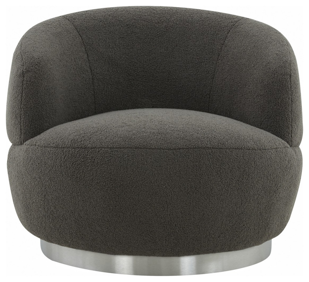 Safavieh Couture Flynn Faux Lamb Wool Swivel Chair   Contemporary   Armchairs And Accent Chairs   by Safavieh  Houzz