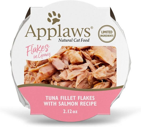 Applaws Tuna Fillet with Salmon in Gravy Pot Wet Cat Food， 2.12-oz， case of 18