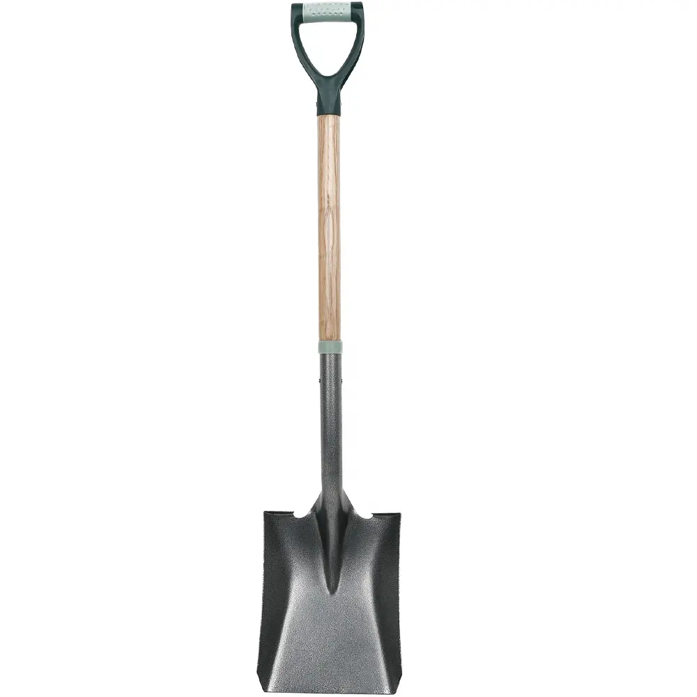 Durable Ergonomic D Grip Wooden Point Shovel Long Handle Garden Hand Gigging Tools