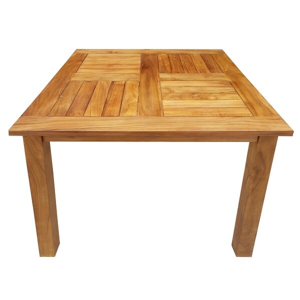 Chic Teak Seville Outdoor Teak Wood Patio Counter Height Bistro Table