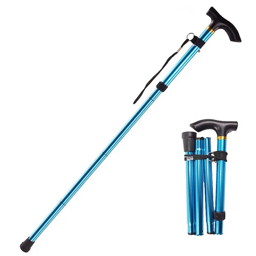 Nordic Folding Alpenstock De Poles Hiking Trekking Men bastones Foldable Adjustable Cheap Crutches Walking Stick Walking Cane