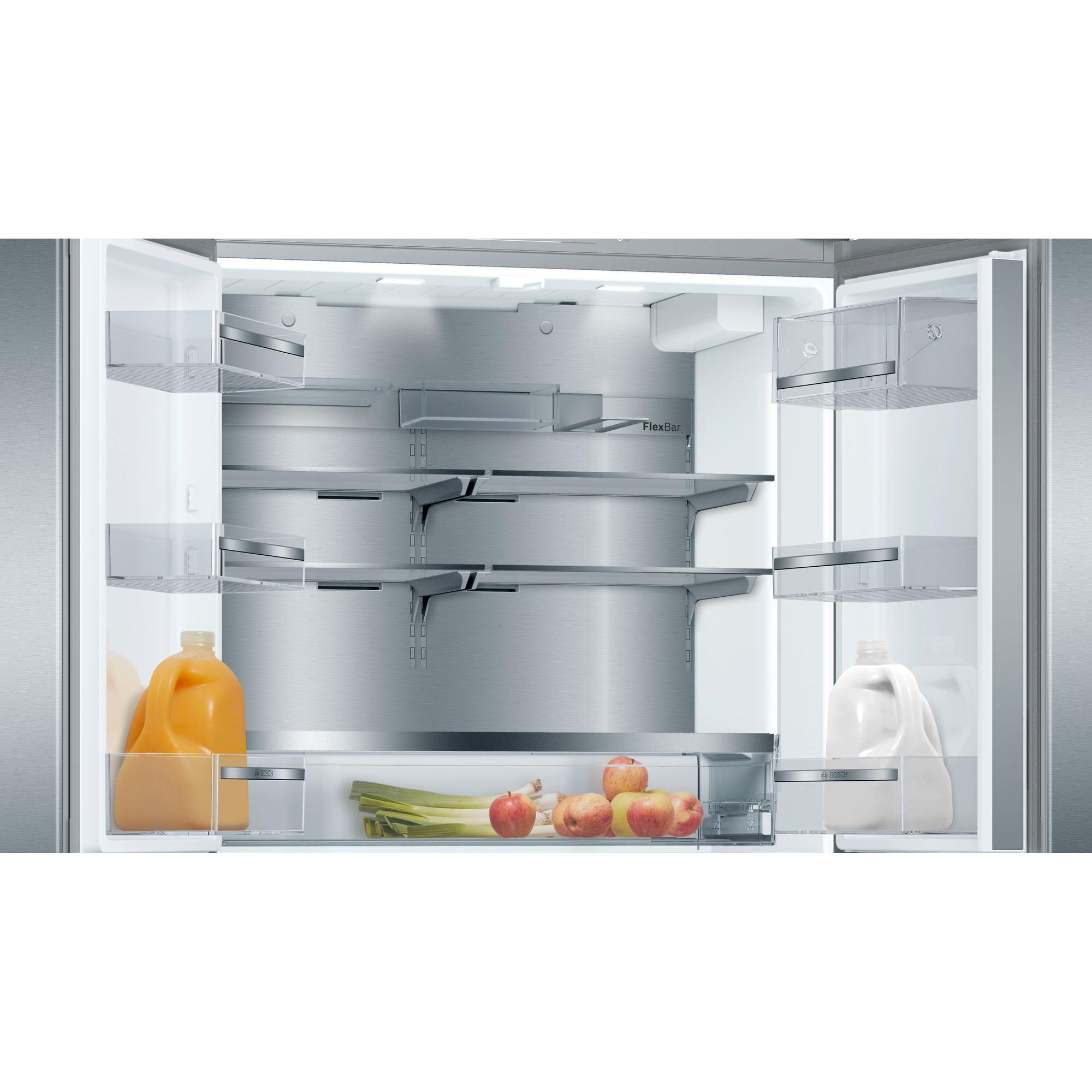 Bosch 36-inch, 21 cu.ft. Counter-Depth French 4-Door Refrigerator with VitaFreshPro™ Drawer B36CL80SNS