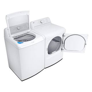 LG 4.1 cu. ft. Top Load Washer with Agitator in White WT6105CW