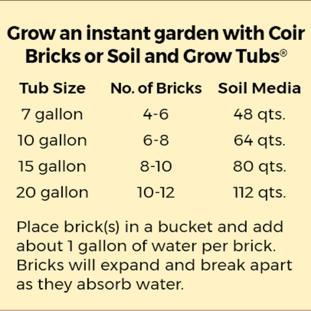 Gardens Alive! 1.40 lbs. Coir Soil Amendment Brick Made from Coconut Husks Brick That Rxpands to 8 Qt. of Soil 68484