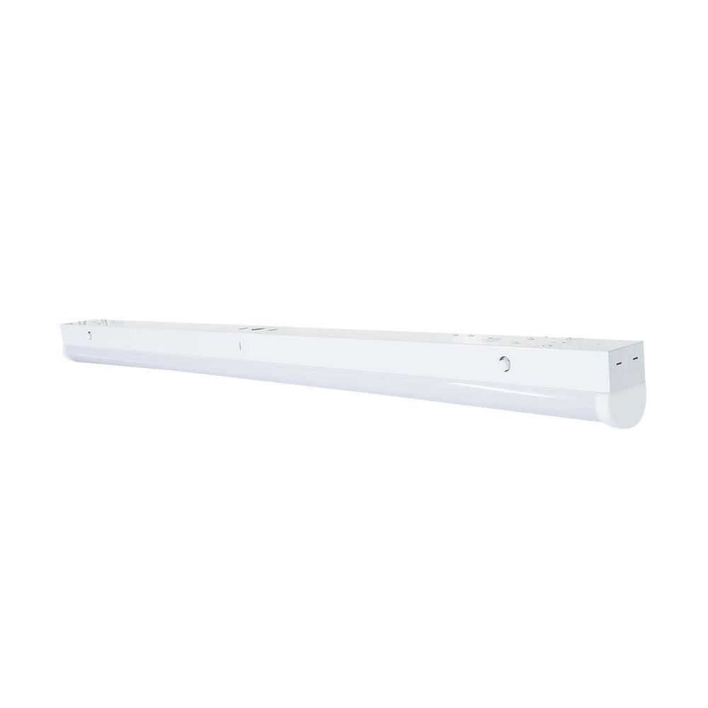 Nuvo Lighting 4 ft. 175-Watt Equivalent Integrated LED White Strip Light Fixture 3500K4000K5000K 65701