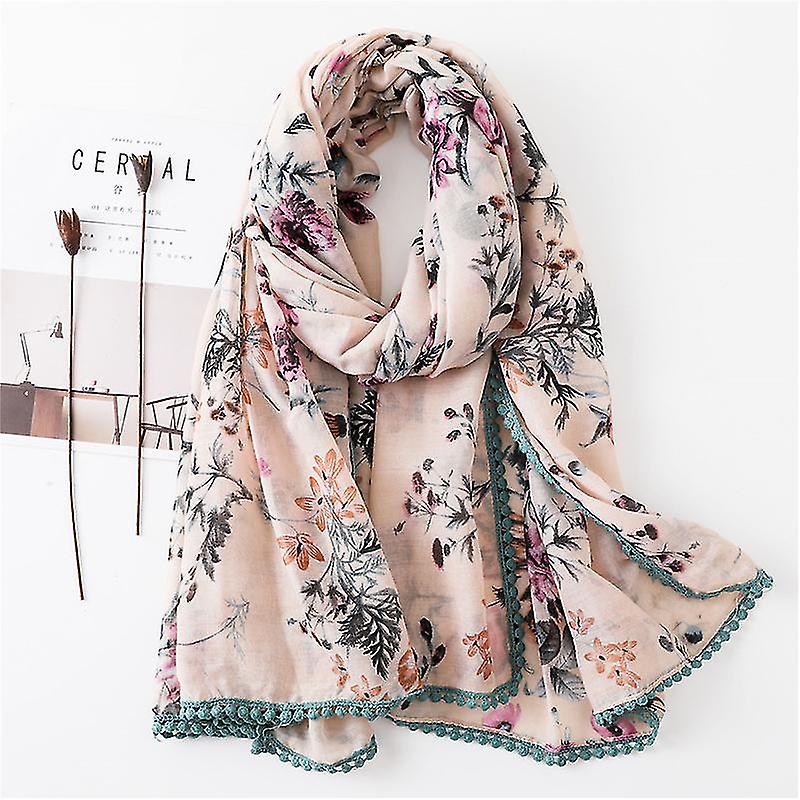 Women's Scarf Long Soft Floral Print Lightweight Neck Scarves Shawl Wrap Ladies Clothing Accessory(1pcs，muliticolor)