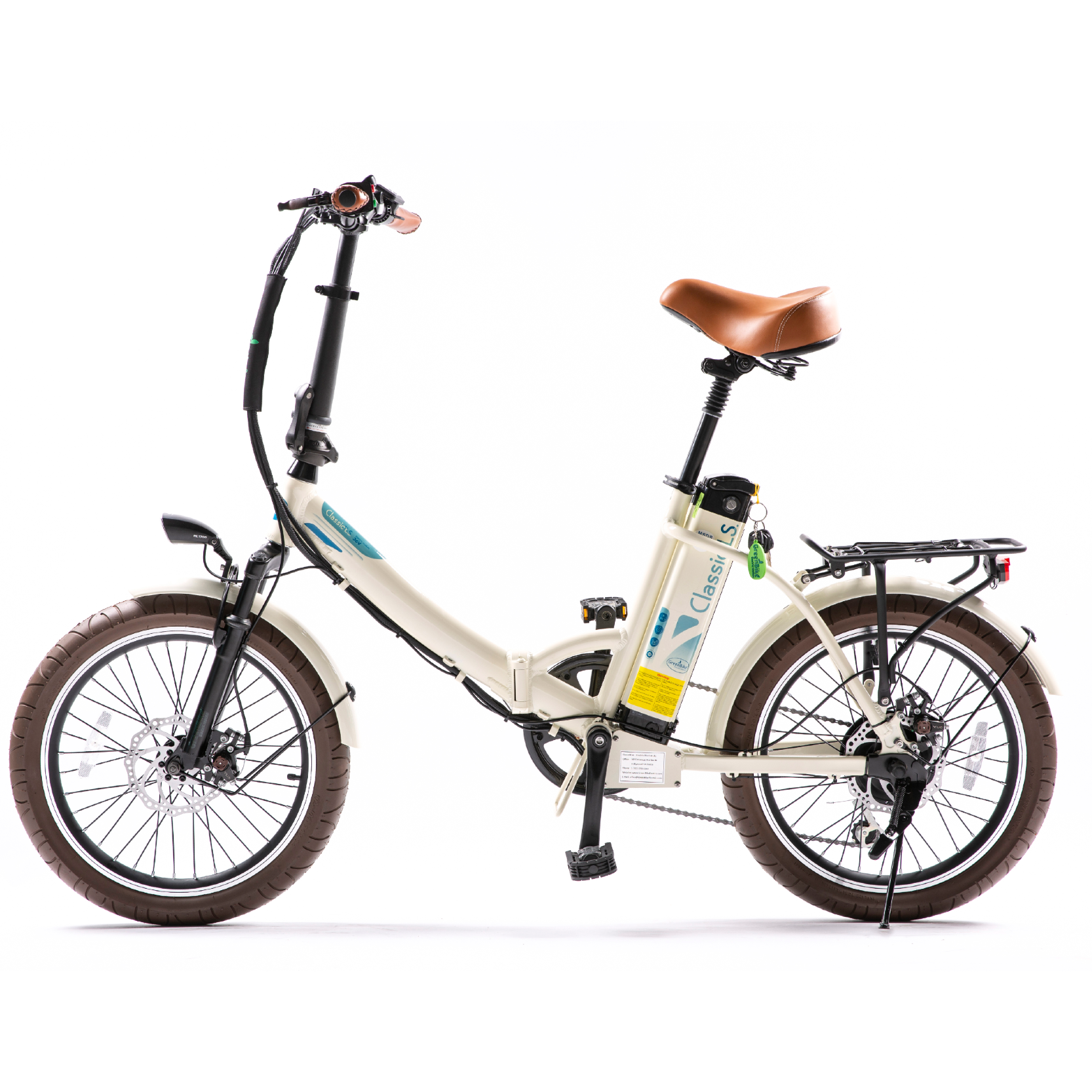 Green Bike Electric Classic LS Step Thru 36V Folding Ebike