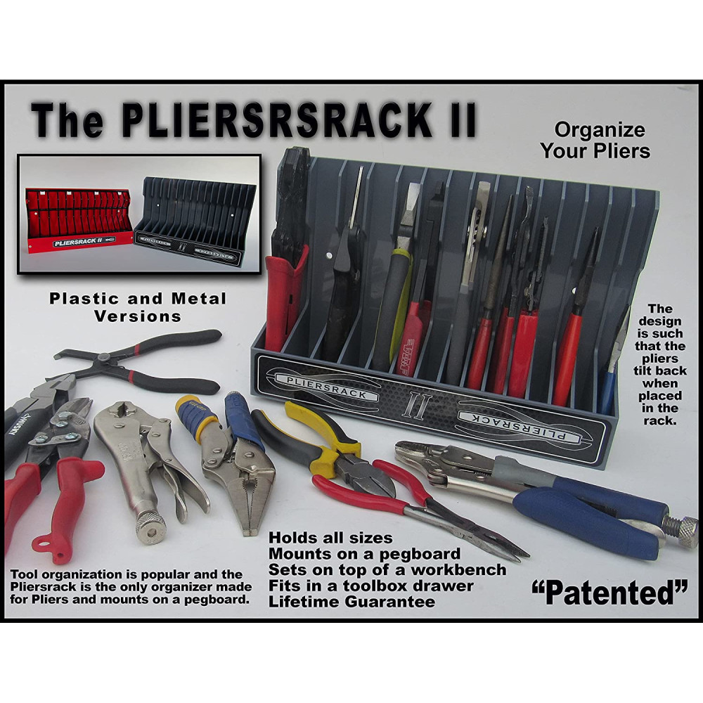 Plyworx Pliersrack Gray ABS Plastic 15 Slot