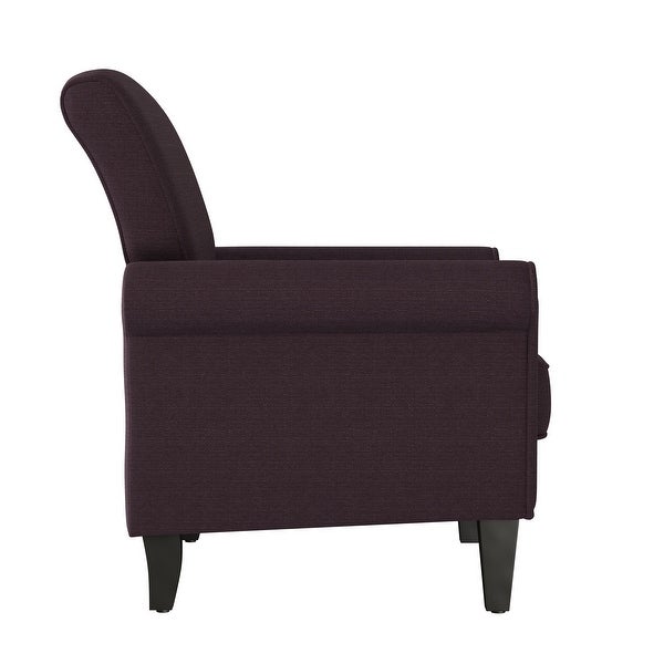 Copper Grove Herve Amethyst Purple Linen Arm Chair