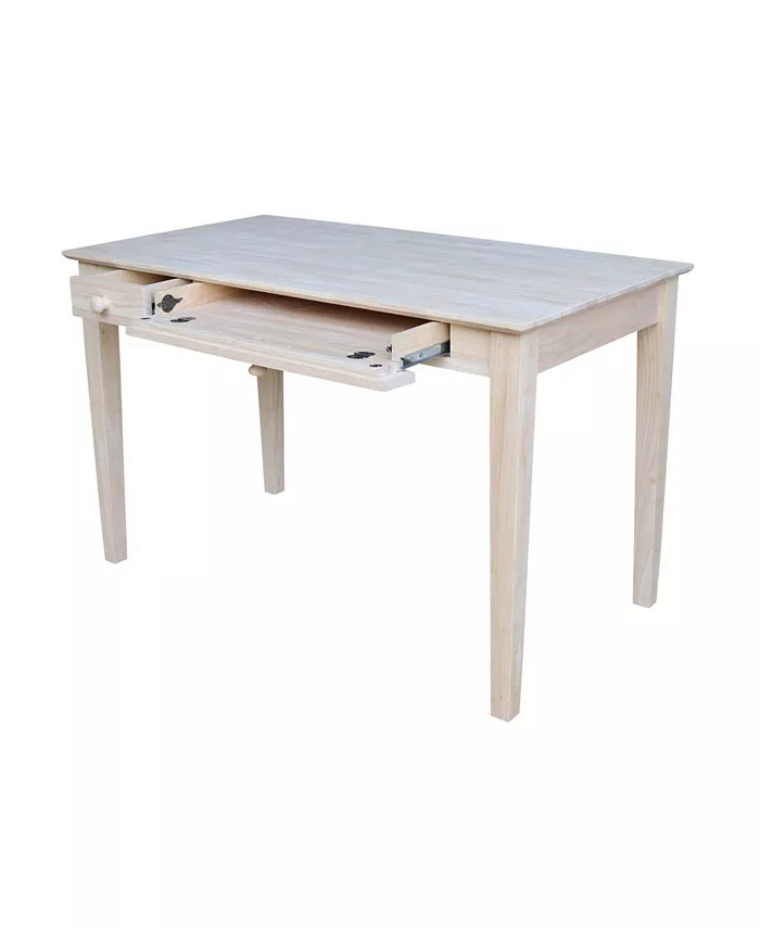 International Concepts Computer Desk with Flip Down Drawer